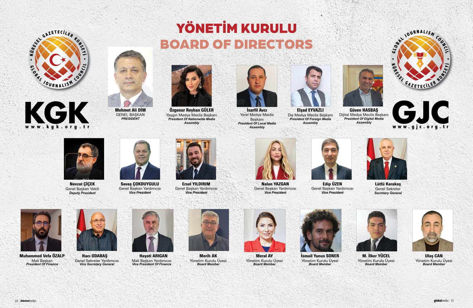 Küresel Gazeteciler Konseyi'nde (KGK), Yeni Dönem Resmen Başladı! Yönetim Şekillendi, 14 İlde Temsilci Değişti