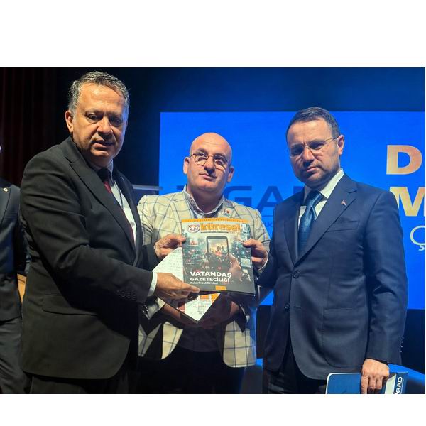 Küresel Gazeteciler Konseyi (KGK) Genel Başkanı Dim, gazetecilik yasası taslağını Adalet Bakanı Gürlek’e sundu